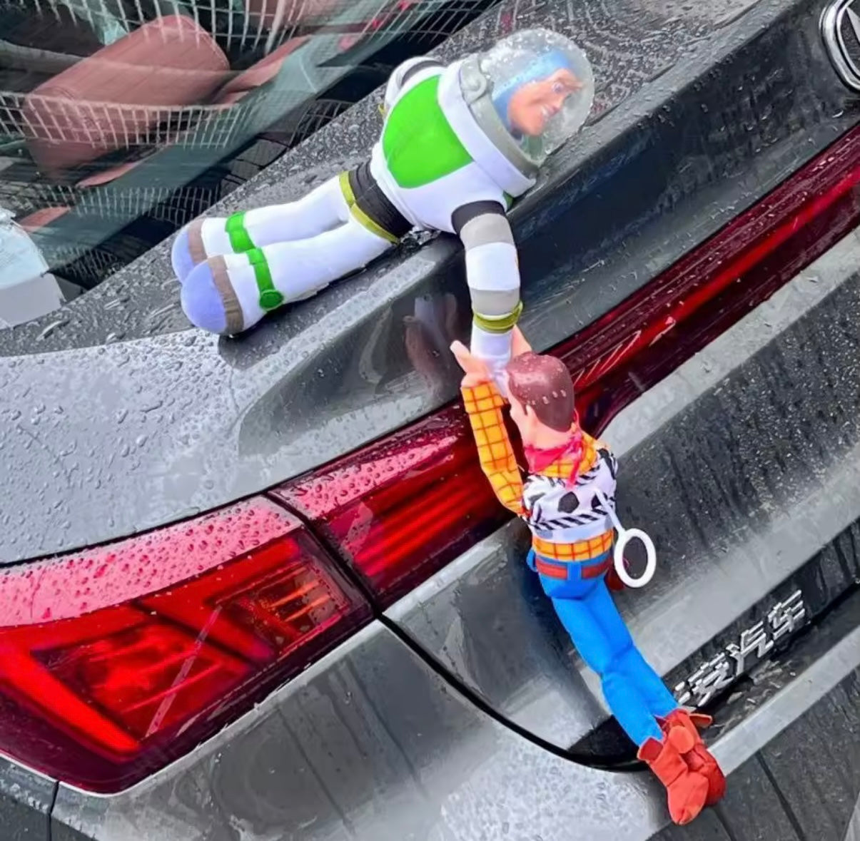 Hanging Toy Story dolls